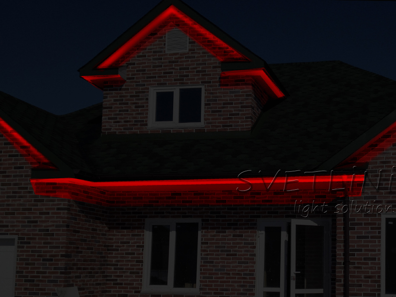Красная светодиодная лента для украшения дома